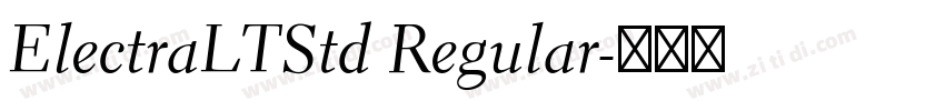 ElectraLTStd Regular字体转换